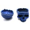 Cendrier crâne décoré bleu