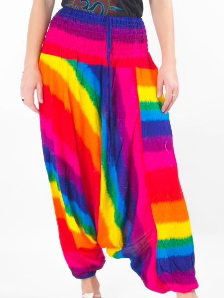 Combinaison sarouel pantalon rainbow à motif multicolore