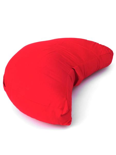 Coussin yoga et méditation demie lune rouge