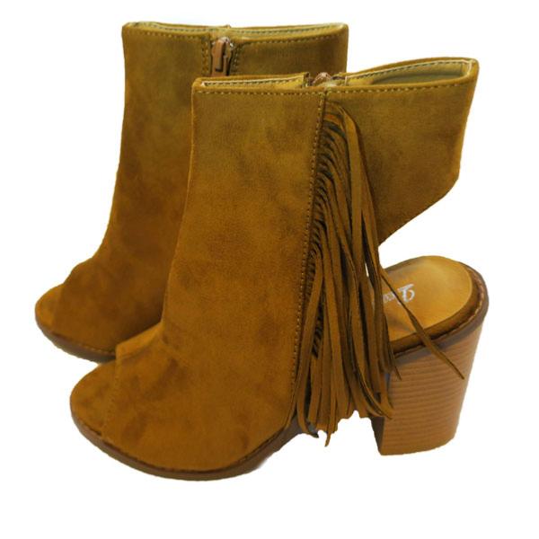 bottines talon camel