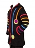 Manteau Enfant capuche lutin jersey de coton noir népalais