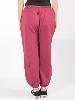 Pantalon bouffant ethnique bordeaux uni