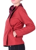 Veste courte ethnique rouge au col original