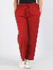 Pantalon droit ethnique chic rouge pour homme