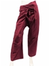 Pantalon yoga thaï bordeaux avec pochette de transport