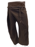 Pantalon yoga thaï marron avec pochette de transport