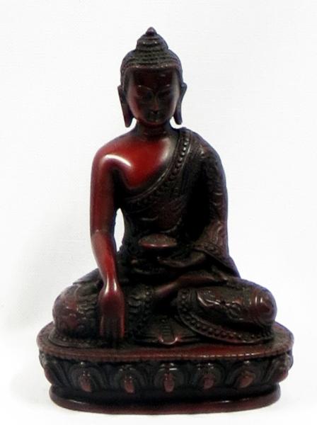 Statue large ethnique Bouddha - rouge