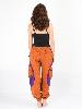 Pantalon bouffant orange et violet élégant et sportif