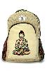 Petit sac à dos de chanvre Himalayan - motif Bouddha