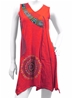 Robe rouge à motif de mandala ethnique
