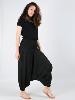 Pantalon sarouel tunique 3 en 1 fluide noir uni