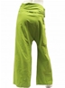 Pantalon yoga thaï vert avec pochette de transport