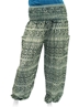 Pantalon bouffant vert motif paisley