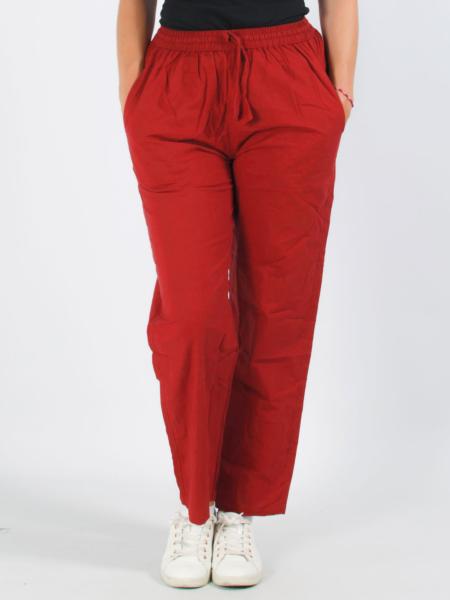 Pantalon droit ethnique chic rouge pour homme