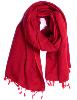 Grande écharpe fuchsia unie en laine