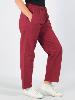 Pantalon droit ethnique chic bordeaux pour homme