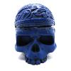 Cendrier crâne décoré bleu