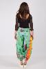 Pantalon sarouel léger à motif tie and dye coloré vert