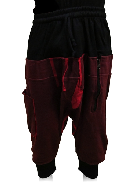 Pantalon sarouel jogging enfant bordeaux