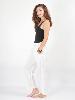 Pantalon droit blanc uni en coton