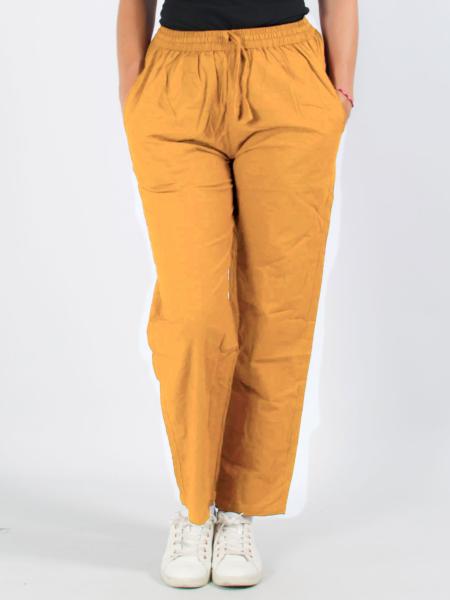 Pantalon droit ethnique chic jaune pour homme