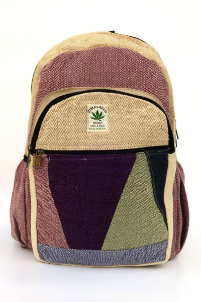 Sac à dos en chanvre Himalayan - tons Violet Mauve Bleu