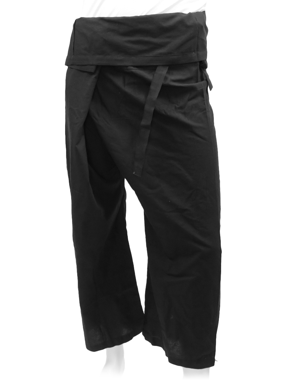 Pantalon yoga thaï noir avec pochette de transport