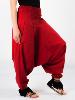 Pantalon sarouel convertible rouge uni