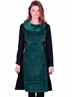 Robe verte en polaire taille empire