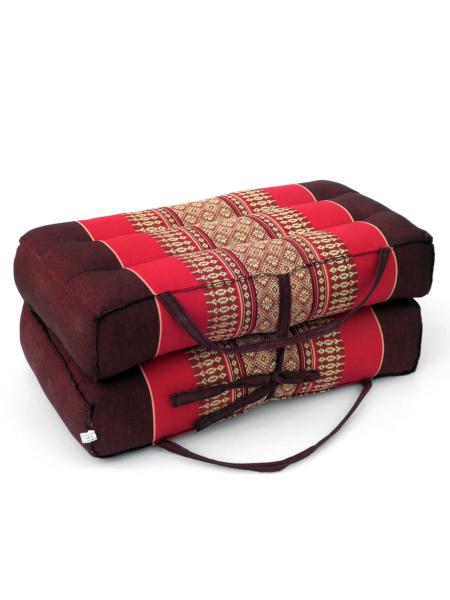 Zabuton - Tapis yoga méditation pliable bordeaux et rouge