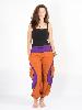 Pantalon bouffant orange et violet élégant et sportif