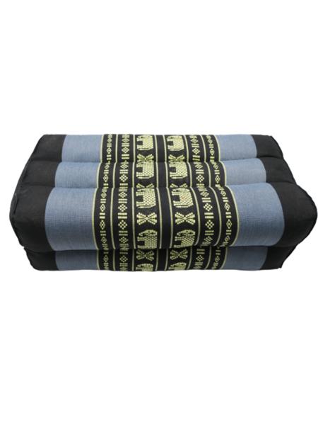 Zabuton - Coussin yoga et méditation noir et gris motif éléphant