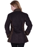 Manteau en velours  marron aux motifs ethniques