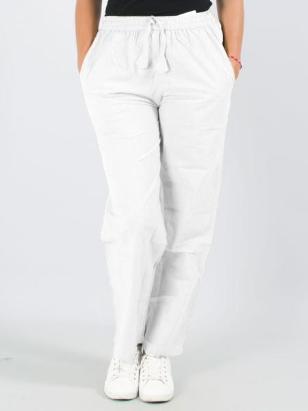 Pantalon blanc chic droit ethnique pour hommme