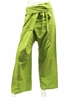 Pantalon yoga thaï vert avec pochette de transport