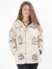 Veste beige épaisse doublée polaire à motif hindi