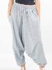 Pantalon sarouel léger uni gris clair pour homme ou femme