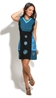 Robe noire et bleue originale au style ethnique