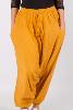 Pantalon sarouel uni jaune moutarde pour homme ou femme