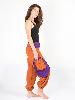 Pantalon bouffant orange et violet élégant et sportif