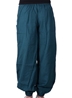 Pantalon bouffant bleu pétrole