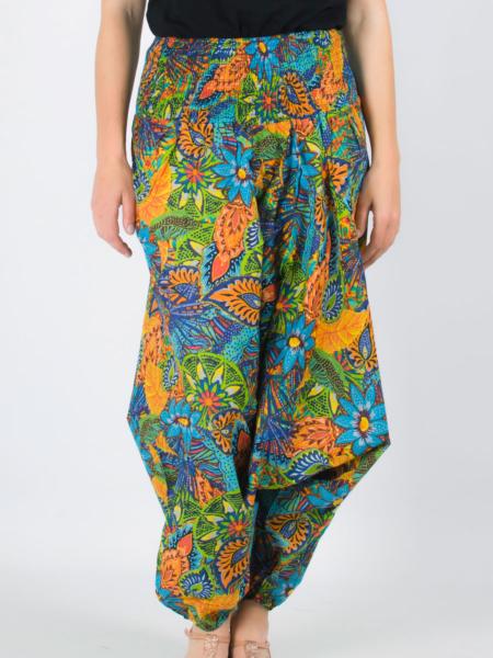 Pantalon sarouel 3 en 1 imprimé wax ethnique multicolore