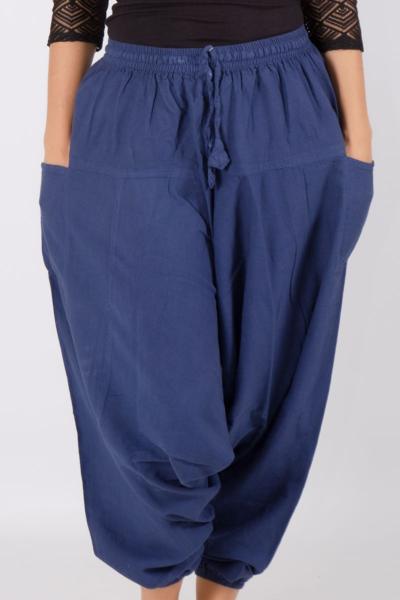 Pantalon sarouel uni bleu marine pour homme ou femme
