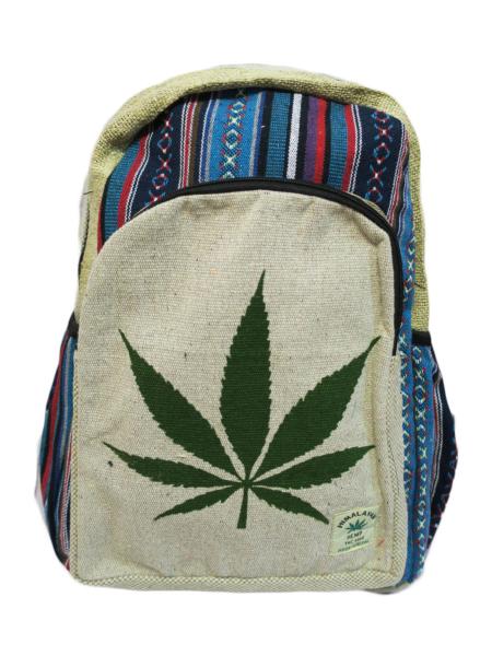 Sac à dos chanvre Himalayan - feuille de cannabis - grand sac