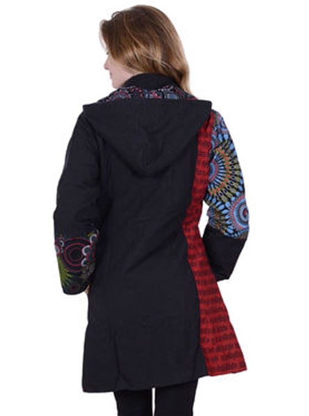 manteau patchwork femme