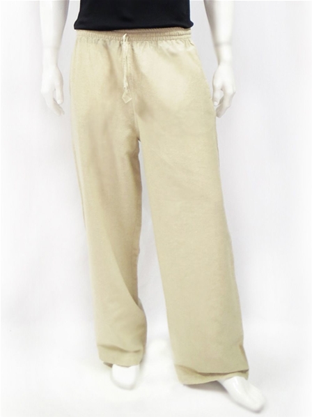 Pantalon beige clair droit et chic 