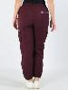 Pantalon ethnique unisexe bordeaux coton motif népalais