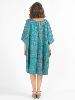 Robe poncho ample à motif coloré paisley turquoise