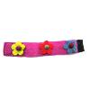 Bracelet en laine violet avec fleurs