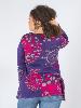 T-shirt manches longues imprimé gouttes violettes et roses